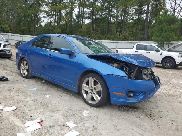 3FAHP0DC1CR435459 - 2012 FORD FUSION SPORT BLUE photo 4