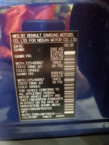 KNMAT2MV3KP553720 - 2019 NISSAN ROGUE S 蓝色 照片 14