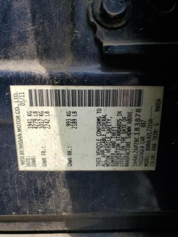 1N4AL2AP2BC183878 - 2011 NISSAN ALTIMA BASE Mavi foto 12