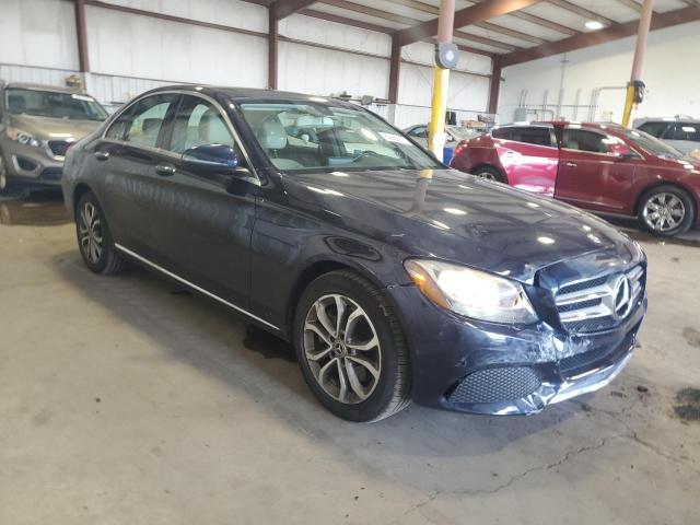 55SWF4KB5HU223371 - 2017 MERCEDES-BENZ C 300 4MATIC BLUE photo 4