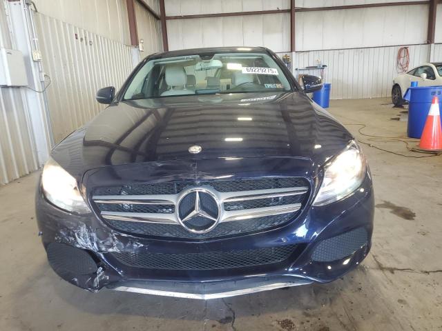 55SWF4KB5HU223371 - 2017 MERCEDES-BENZ C 300 4MATIC BLUE photo 5