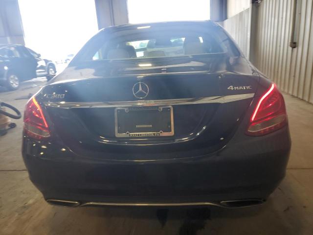 55SWF4KB5HU223371 - 2017 MERCEDES-BENZ C 300 4MATIC BLUE photo 6