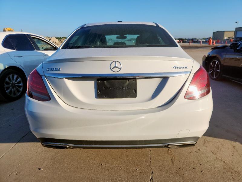 55SWF8EB9KU291991 - 2019 MERCEDES-BENZ C 300 4MATIC WHITE photo 6