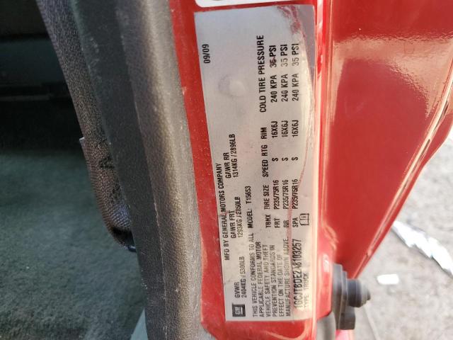 1GCJTBDE2A8103257 - 2010 CHEVROLET COLORADO 红色 照片 12