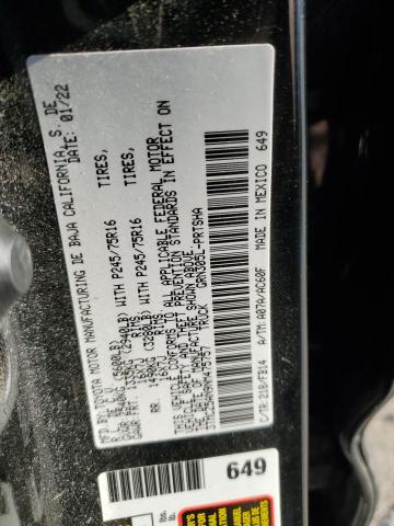 3TMCZ5AN9NM475757 - 2022 TOYOTA TACOMA DOUBLE CAB 黑色 照片 13