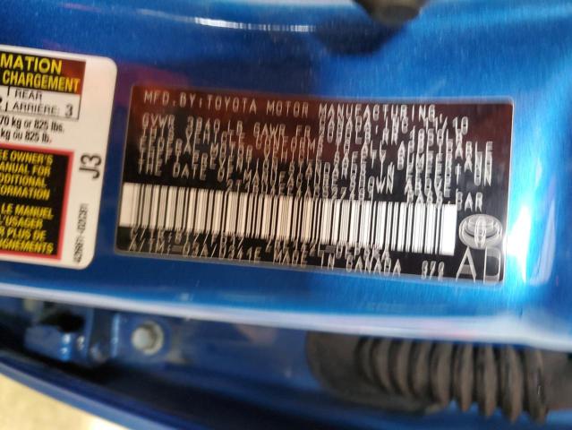 2T1BU4EE4AC527491 - 2010 TOYOTA COROLLA BASE BLUE photo 12