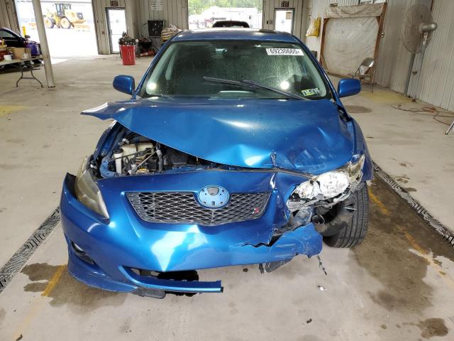 2T1BU4EE4AC527491 - 2010 TOYOTA COROLLA BASE BLUE photo 5