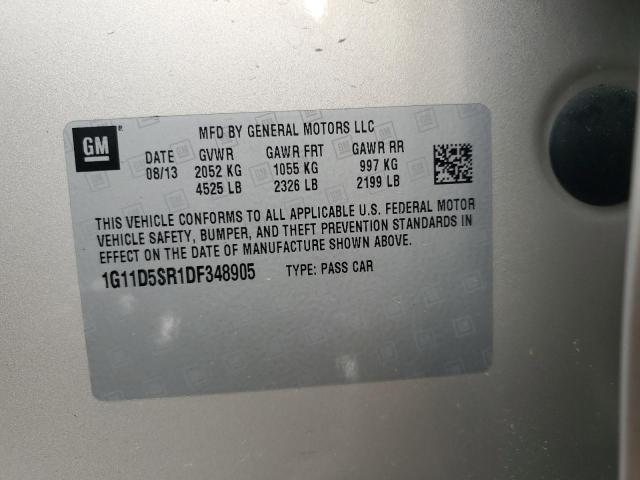 1G11D5SR1DF348905 - 2013 CHEVROLET MALIBU 1LT 灰色 照片 12