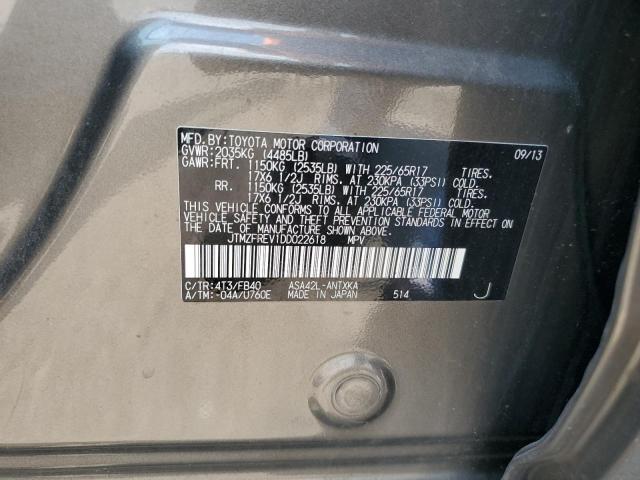 JTMZFREV1DD022618 - 2013 TOYOTA RAV4 LE Qəhvəyi foto 13