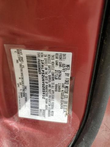 1FALP52U6VG205932 - 1997 FORD TAURUS GL RED photo 12