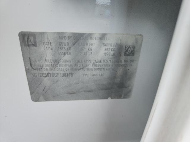 1G1ZE5ST8GF198713 - 2016 CHEVROLET MALIBU LT WHITE photo 12