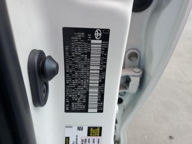 5YFS4MCE6MP092299 - 2021 TOYOTA COROLLA SE WHITE photo 12