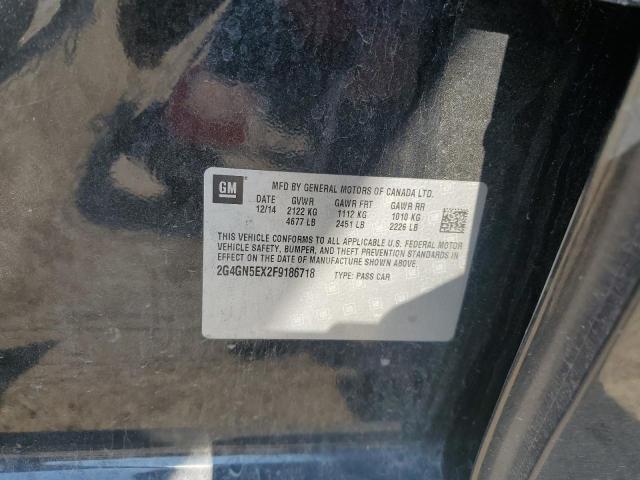 2G4GN5EX2F9186718 - 2015 BUICK REGAL PREMIUM BLACK photo 12