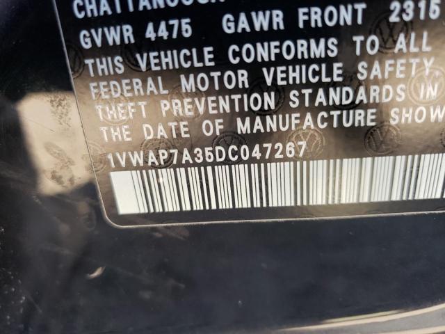 1VWAP7A35DC047267 - 2013 VOLKSWAGEN PASSAT S 黑色 照片 14