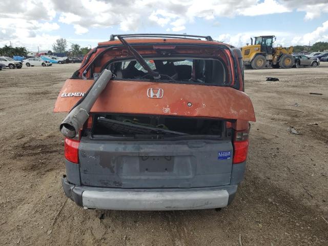 5J6YH17583L015104 - 2003 HONDA ELEMENT EX ORANGE photo 6