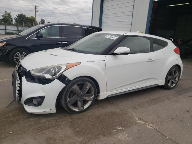 KMHTC6AE7DU157049 - 2013 HYUNDAI VELOSTER TURBO WHITE photo 1