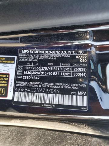 4JGFB4JE2NA797046 - 2022 MERCEDES-BENZ GLE 350 Qara foto 14