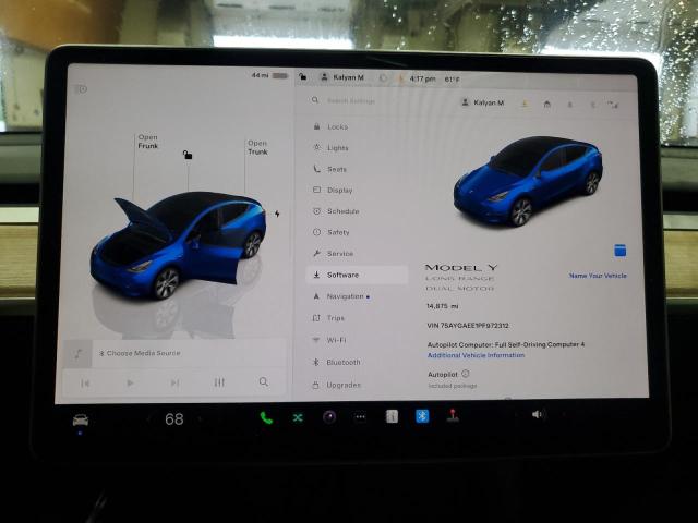 7SAYGAEE1PF972312 - 2023 TESLA MODEL Y BLUE photo 9