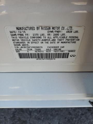 JN1BV7AP1FM358579 - 2015 INFINITI Q50 BASE თეთრი ფოტო 13