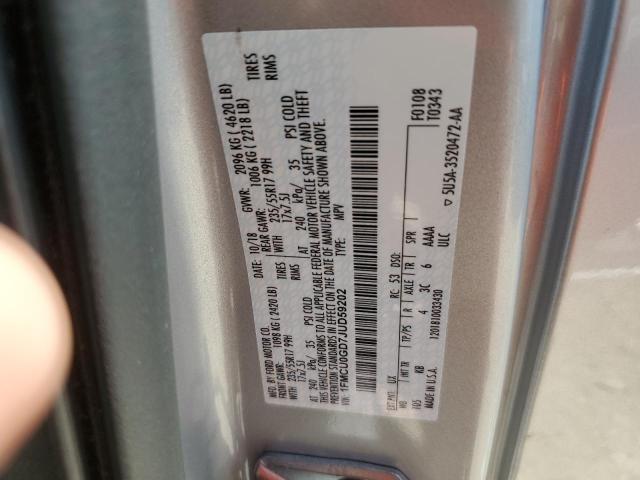 1FMCU0GD7JUD59202 - 2018 FORD ESCAPE SE Gümüş foto 13