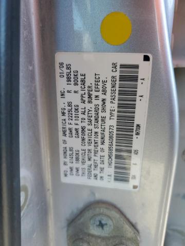 1HGCM56856A080573 - 2006 HONDA ACCORD EX 银色 照片 12