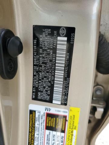 4T1BF3EK7BU128830 - 2011 TOYOTA CAMRY BASE Бежевий фото 12