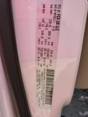 2C4RC1CG8GR303069 - 2016 CHRYSLER TOWN & COU TOURING L WHITE photo 14