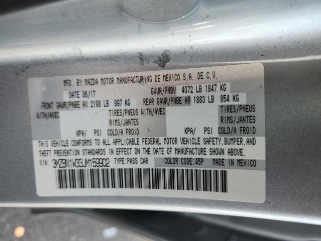 3MZBN1W33JM159902 - 2018 MAZDA 3 GRAND TOURING Күміс фото 13