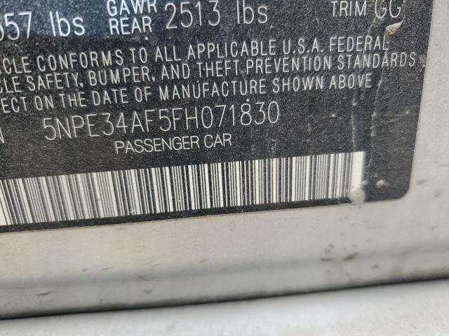 5NPE34AF5FH071830 - 2015 HYUNDAI SONATA SPORT SILVER photo 13