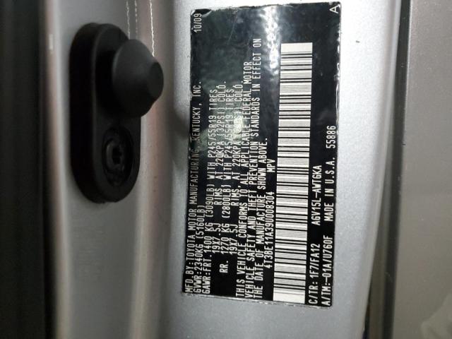 4T3BE11A39U008304 - 2009 TOYOTA VENZA 银色 照片 14