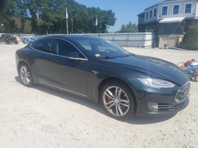 5YJSA1H10EFP55845 - 2014 TESLA MODEL S 绿色 照片 4