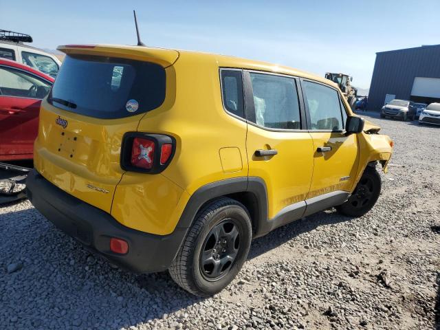 ZACCJAAB3HPG07337 - 2017 JEEP RENEGADE SPORT YELLOW photo 3