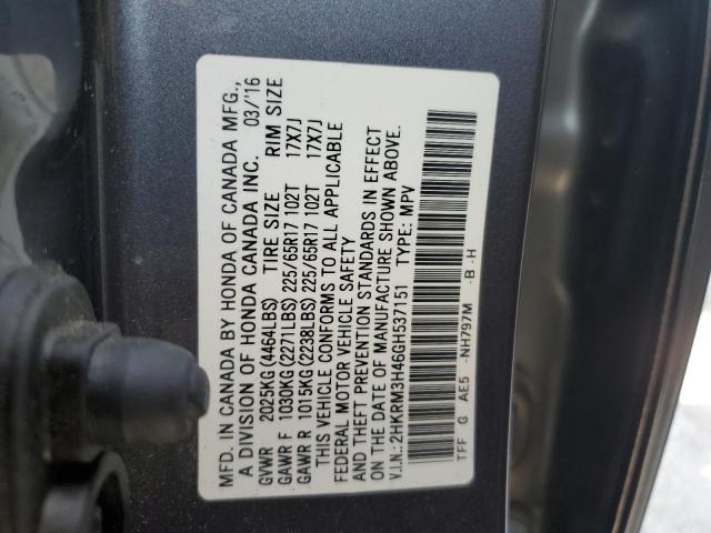 2HKRM3H46GH537151 - 2016 HONDA CR-V SE CHARCOAL photo 13