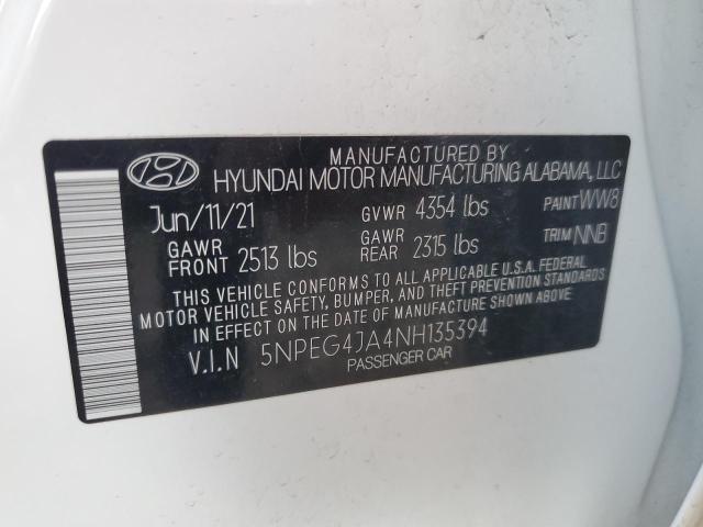 5NPEG4JA4NH135394 - 2022 HYUNDAI SONATA SE WHITE photo 13