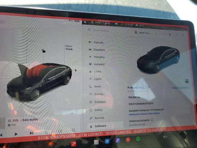 5YJ3E1EA6JF013313 - 2018 TESLA MODEL 3 BLACK photo 9
