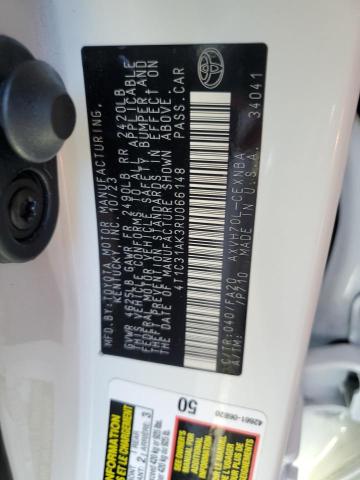 4T1C31AK3RU066148 - 2024 TOYOTA CAMRY LE 白色 照片 12