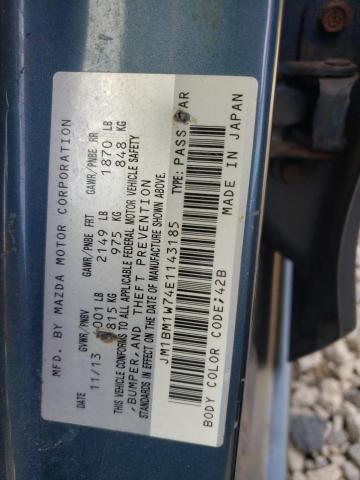 JM1BM1W74E1143185 - 2014 MAZDA 3 GRAND TOURING BLUE photo 13