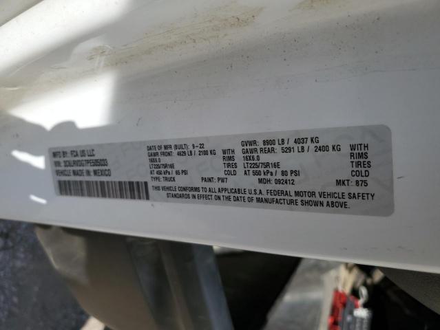 3C6LRVDG7PE505033 - 2023 RAM PROMASTER 2500 HIGH თეთრი ფოტო 14