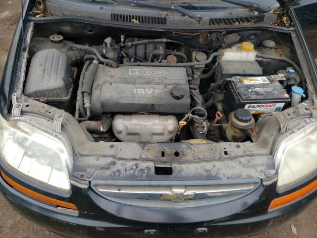 KL1TD52625B497071 - 2005 CHEVROLET AVEO BASE BLACK photo 11