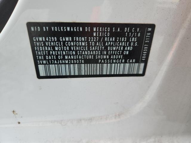 3VWL17AJ6HM289076 - 2017 VOLKSWAGEN JETTA SEL WHITE photo 13