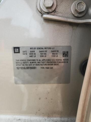 1G11C5SL6EF256351 - 2014 CHEVROLET MALIBU 1LT GOLD photo 13