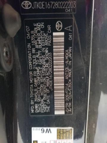 JTKDE167280222203 - 2008 TOYOTA SCION TC 黑色 照片 12