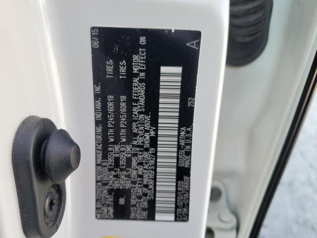 5TDJKRFH5FS182719 - 2015 TOYOTA HIGHLANDER XLE WHITE photo 13