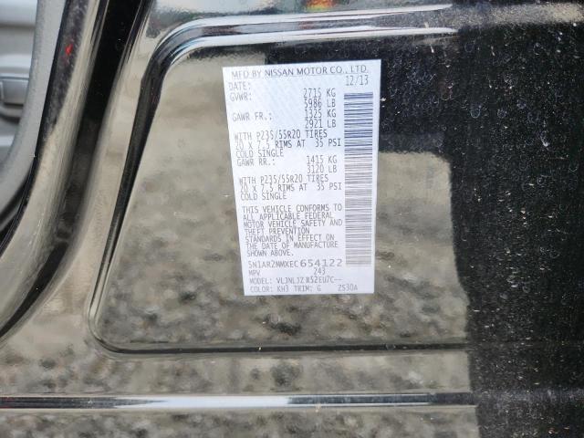 5N1AR2MMXEC654122 - 2014 NISSAN PATHFINDER S BLACK photo 13