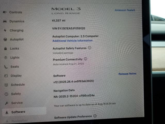 5YJ3E1EA5JF059120 - 2018 TESLA MODEL 3 WHITE photo 9