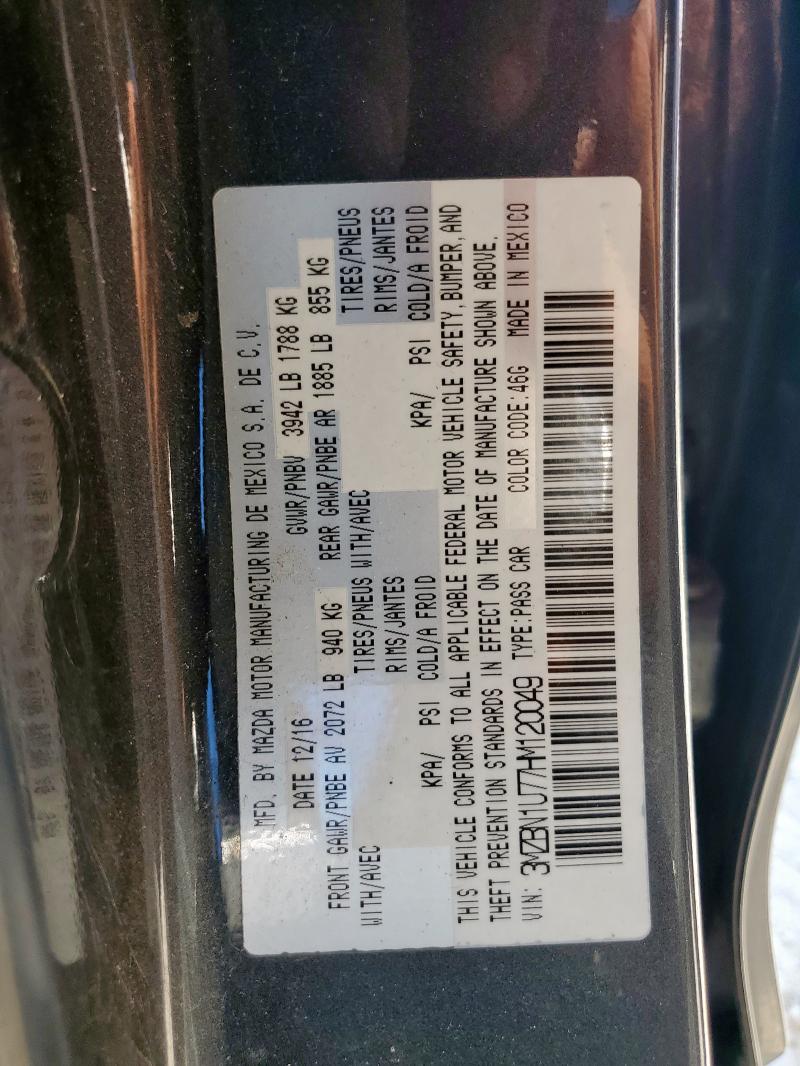 3MZBN1U77HM120049 - 2017 MAZDA 3 SPORT 灰色 照片 13