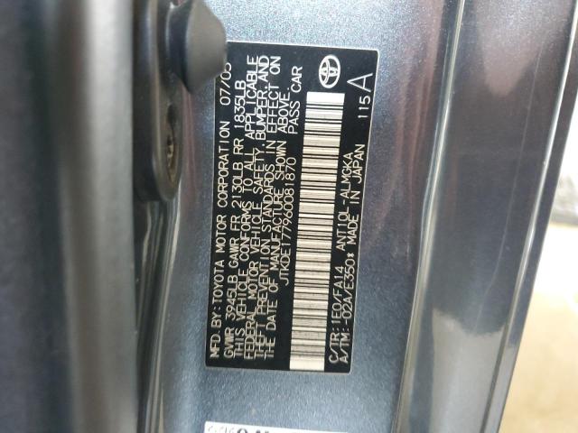 JTKDE177960081870 - 2006 TOYOTA SCION TC GRAY photo 13