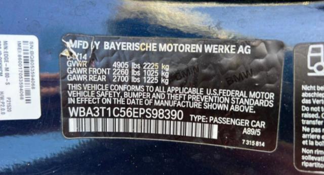 WBA3T1C56EPS98390 - 2014 BMW 428 XI SULEV BLUE photo 10