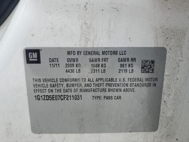 1G1ZD5E07CF211031 - 2012 CHEVROLET MALIBU 2LT Beige Foto 12