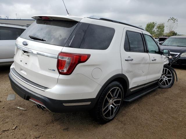 1FM5K8HT0JGC65969 - 2018 FORD EXPLORER PLATINUM WHITE photo 3